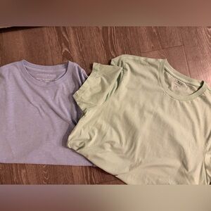 Banana Republic/JCREW Men’s Short Sleeve Tees (blue and green)